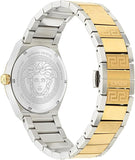 Buy Shop Versace V-Auria Quartz Blue Dial Two Tone Steel Strap Watch for Men - VE0F00325 USA Online