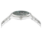Buy Shop Versace V-Auria Quartz Green Dial Silver Steel Strap Watch for Men - VE0F00125 USA Online