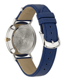 Buy Shop Versace V-Circle Black Dial Blue Leather Strap Watch for Men - VEBQ01419 USA Online