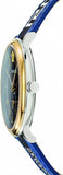 Buy Shop Versace V-Circle Black Dial Blue Leather Strap Watch for Men - VEBQ01419 USA Online