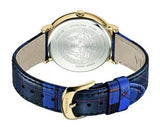 Buy Shop Versace V-Circle Black Dial Blue Leather Strap Watch for Women - VE8100218 USA Online