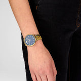 Buy Shop Versace V-Circle Black Dial Gold Leather Strap Watch for Women - VBP13017 USA Online