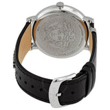 Buy Shop Versace V-Circle Black Manifesto Courage Quartz Silver Dial Black Leather Strap Watch for Men - VBQ080017 USA Online