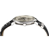 Buy Shop Versace V-Circle Black Manifesto Courage Quartz Silver Dial Black Leather Strap Watch for Men - VBQ080017 USA Online