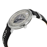 Buy Shop Versace V-Circle Black Manifesto Courage Quartz Silver Dial Black Leather Strap Watch for Men - VBQ080017 USA Online