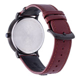 Buy Shop Versace V-Circle Manifesto Black Dial Maroon Leather Strap Watch for Men - VBQ040017 USA Online