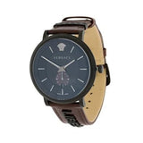 Buy Shop Versace V-Circle Manifesto Black Dial Maroon Leather Strap Watch for Men - VBQ040017 USA Online