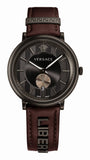 Buy Shop Versace V-Circle Manifesto Black Dial Maroon Leather Strap Watch for Men - VBQ040017 USA Online