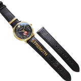 Buy Shop Versace V-Circle Manifesto Edition Black Dial Black Leather Strap Watch for Men - VBQ050017 USA Online