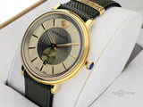 Buy Shop Versace V-Circle Manifesto Gold Dial Black Leather Strap Watch for Men - VBQ030017 USA Online
