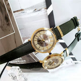 Buy Shop Versace V-Circle Manifesto Gold Dial Black Leather Strap Watch for Men - VBQ030017 USA Online