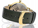 Buy Shop Versace V-Circle Manifesto Gold Dial Black Leather Strap Watch for Men - VBQ030017 USA Online