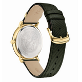 Buy Shop Versace V-Circle Manifesto Gold Dial Black Leather Strap Watch for Men - VBQ030017 USA Online