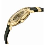 Buy Shop Versace V-Circle Manifesto Gold Dial Black Leather Strap Watch for Men - VBQ030017 USA Online