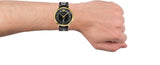 Buy Shop Versace V-Circle Quartz Black Dial Brown Leather Strap Watch for Men - VEBQ01619 USA Online