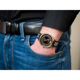 Buy Shop Versace V-Circle Quartz Black Dial Brown Leather Strap Watch for Men - VEBQ01619 USA Online