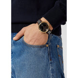 Buy Shop Versace V-Circle Quartz Black Dial Brown Leather Strap Watch for Men - VEBQ01619 USA Online