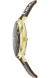 Buy Shop Versace V-Circle Quartz Black Dial Brown Leather Strap Watch for Men - VEBQ01619 USA Online