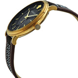 Buy Shop Versace V-Circle Quartz Black Dial Brown Leather Strap Watch for Men - VEBQ01619 USA Online