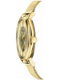 Buy Shop Versace V Circle Quartz Gold Dial Gold Mesh Bracelet Watch For Men - VBQ070017 USA Online