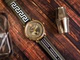Buy Shop Versace V-Circle Quartz Green Dial Green Leather Strap Watch for Men - VEBQ01519 USA Online