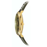 Buy Shop Versace V-Circle Quartz Green Dial Green Leather Strap Watch for Men - VEBQ01519 USA Online
