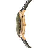 Buy Shop Versace V-Circle Quartz Green Dial Green Leather Strap Watch for Men - VEBQ01519 USA Online