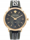 Buy Shop Versace V-Circle Quartz Green Dial Green Leather Strap Watch for Men - VEBQ01519 USA Online
