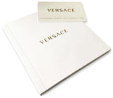 Buy Shop Versace V-Circle Quartz Mother of Pearl Dial Brown Leather Strap Watch for Women - VBP03017 USA Online