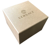 Buy Shop Versace V-Circle Quartz Mother of Pearl Dial Brown Leather Strap Watch for Women - VBP03017 USA Online