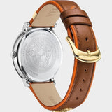 Buy Shop Versace V-Circle Quartz Mother of Pearl Dial Brown Leather Strap Watch for Women - VBP03017 USA Online