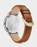 Buy Shop Versace V Circle Quartz Silver Dial Brown Leather Strap Watch For Women - VBP04017 USA Online