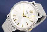 Buy Shop Versace V-Circle Quartz Silver Dial Silver Mesh Strap Watch for Women - VBP050017 USA Online
