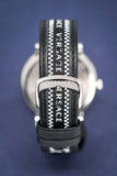 Buy Shop Versace V-Circle Silver Dial Black Leather Strap Watch for Men - VEBQ01219 USA Online