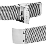 Buy Shop Versace V-Circle Silver Dial Silver Mesh Bracelet Watch for Men - VBQ060017 USA Online