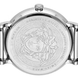 Buy Shop Versace V-Circle Silver Dial Silver Mesh Bracelet Watch for Men - VBQ060017 USA Online