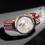 Buy Shop Versace V Circle Silver Dial Two Tone Leather Strap Watch for Men - VEBQ01319 USA Online