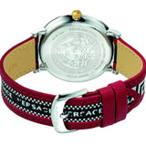 Buy Shop Versace V Circle Silver Dial Two Tone Leather Strap Watch for Men - VEBQ01319 USA Online