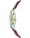 Buy Shop Versace V Circle Silver Dial Two Tone Leather Strap Watch for Men - VEBQ01319 USA Online