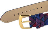 Buy Shop Versace V-Circle The Clans Edition Black Dial Red & Blue Leather Strap Watch for Women - VEBQ00218 USA Online