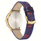 Buy Shop Versace V-Circle The Clans Edition Black Dial Red & Blue Leather Strap Watch for Women - VEBQ00218 USA Online