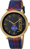 Buy Shop Versace V-Circle The Clans Edition Black Dial Red & Blue Leather Strap Watch for Women - VEBQ00218 USA Online