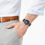 Buy Shop Versace V-Circle The Clans Edition Blue Dial Blue & Green Leather Strap Watch for Women - VEBQ00118 USA Online