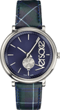 Buy Shop Versace V-Circle The Clans Edition Blue Dial Blue & Green Leather Strap Watch for Women - VEBQ00118 USA Online
