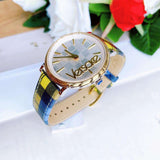 Buy Shop Versace V-Circle The Clans Edition Silver Dial Multicolor Leather Strap Watch for Women - VE8100118 USA Online