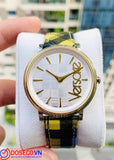 Buy Shop Versace V-Circle The Clans Edition Silver Dial Multicolor Leather Strap Watch for Women - VE8100118 USA Online