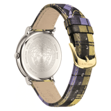 Buy Shop Versace V-Circle The Clans Edition Silver Dial Multicolor Leather Strap Watch for Women - VE8100118 USA Online