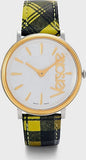 Buy Shop Versace V-Circle The Clans Edition Silver Dial Multicolor Leather Strap Watch for Women - VE8100118 USA Online