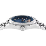 Buy Shop Versace V-Code Analog Blue Dial Silver Steel Strap Watch for Women - VE8I00324 USA Online
