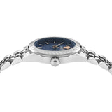 Buy Shop Versace V-Code Analog Blue Dial Silver Steel Strap Watch for Women - VE8I00324 USA Online